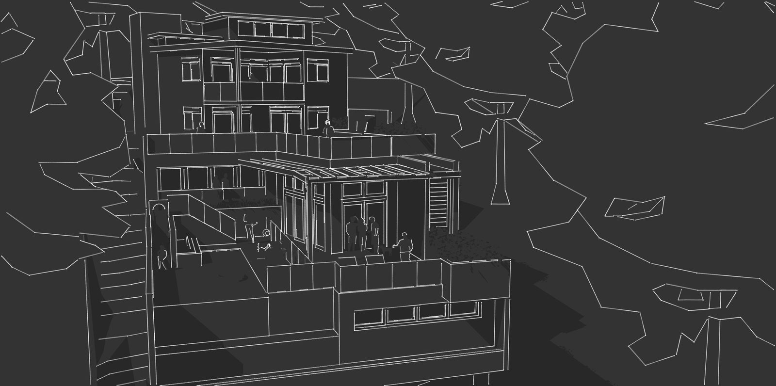 Mosman NSW, line drawing