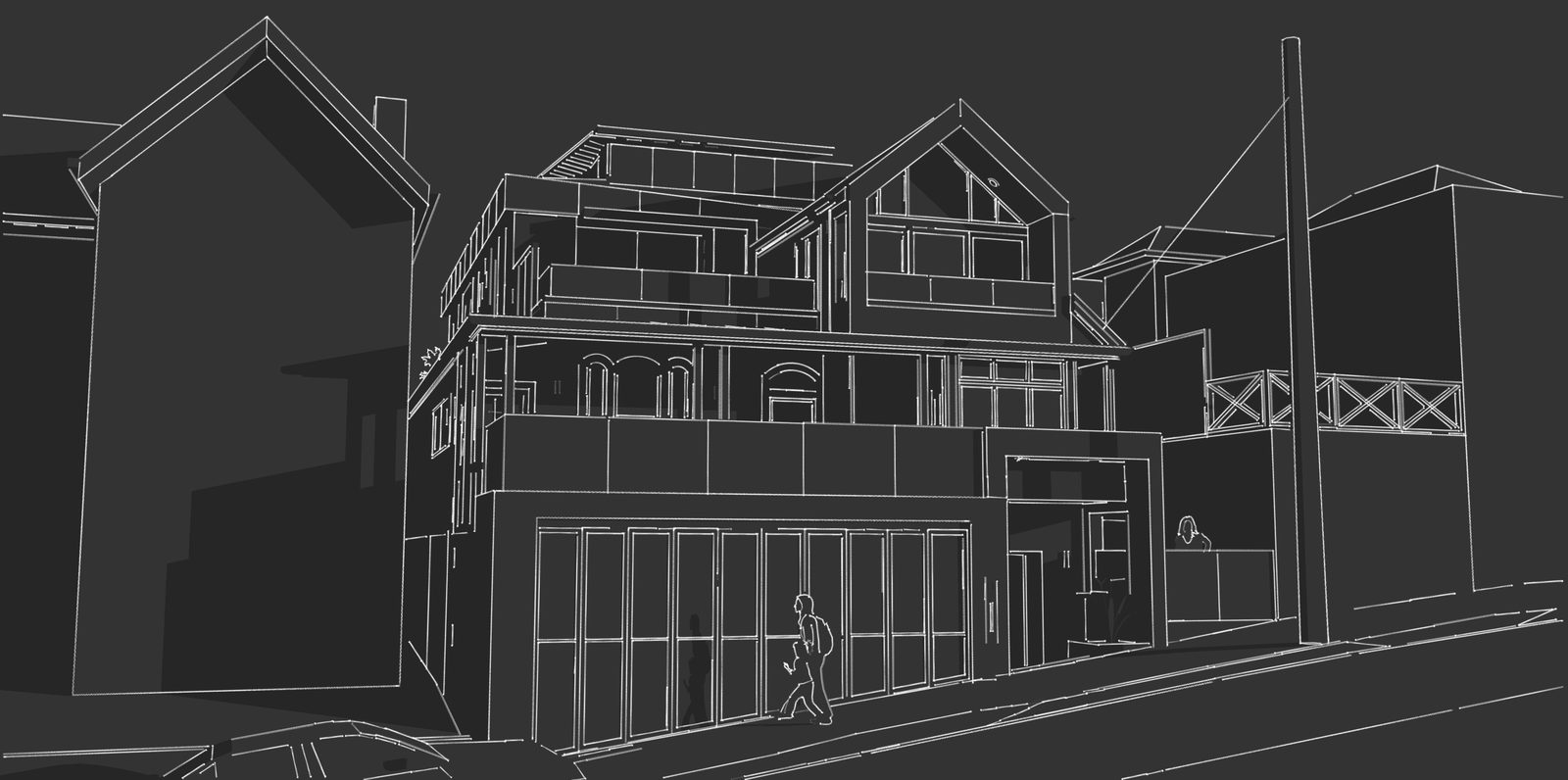 Manly NSW, line drawing