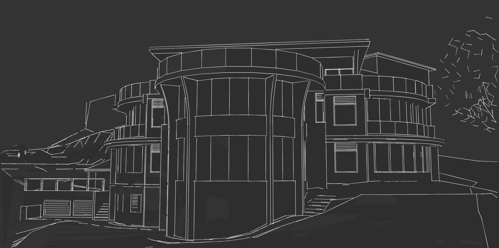 Clontarf NSW, line drawing