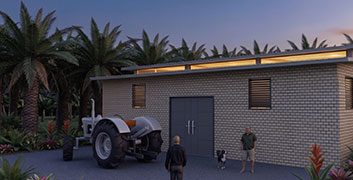 Plantation Shed, Malaysia, render