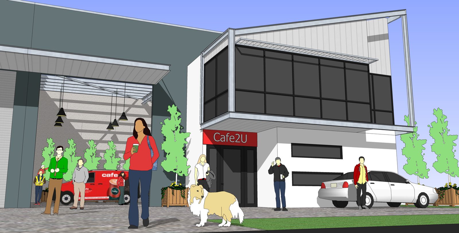 Cafe and coffee roastery, Emu Plains NSW, concept