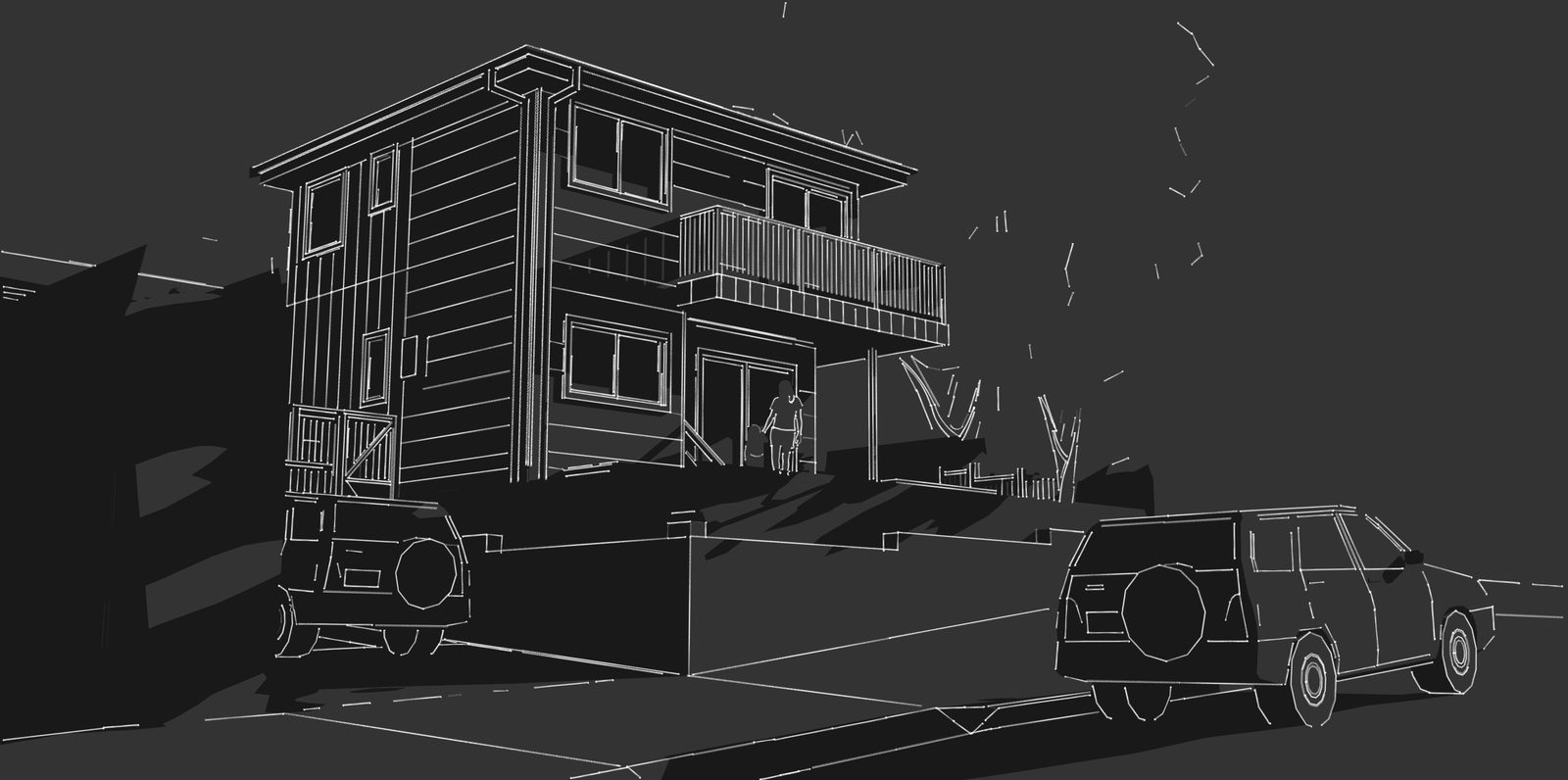 Dakara, line drawing
