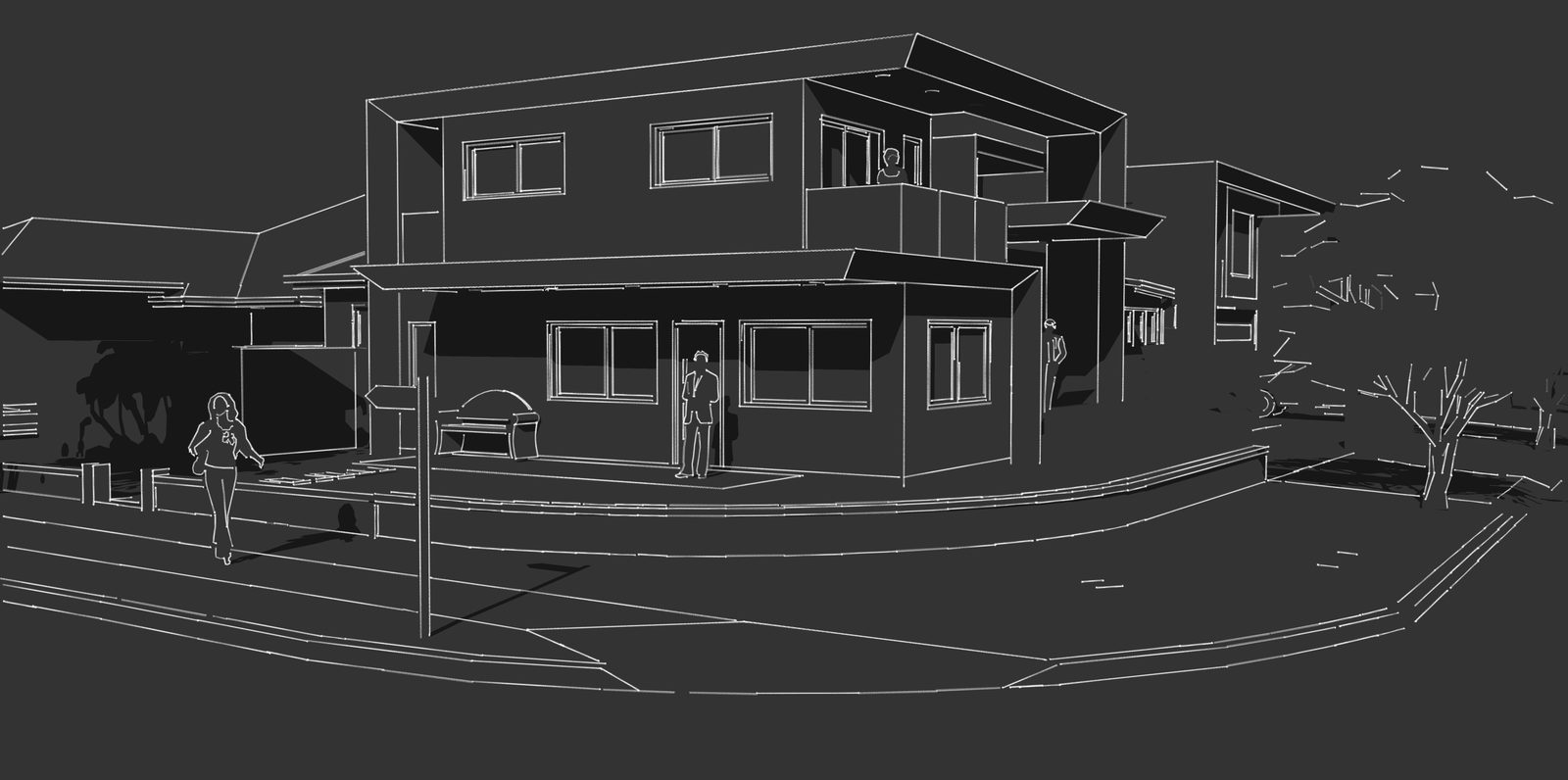Melwood, line drawing