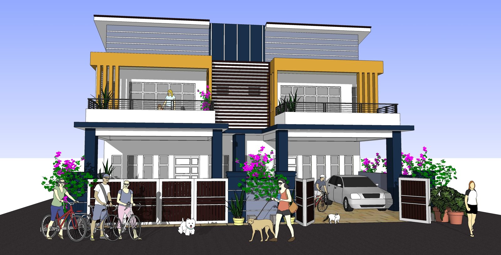 Townhouses, Johor Malaysia, concept