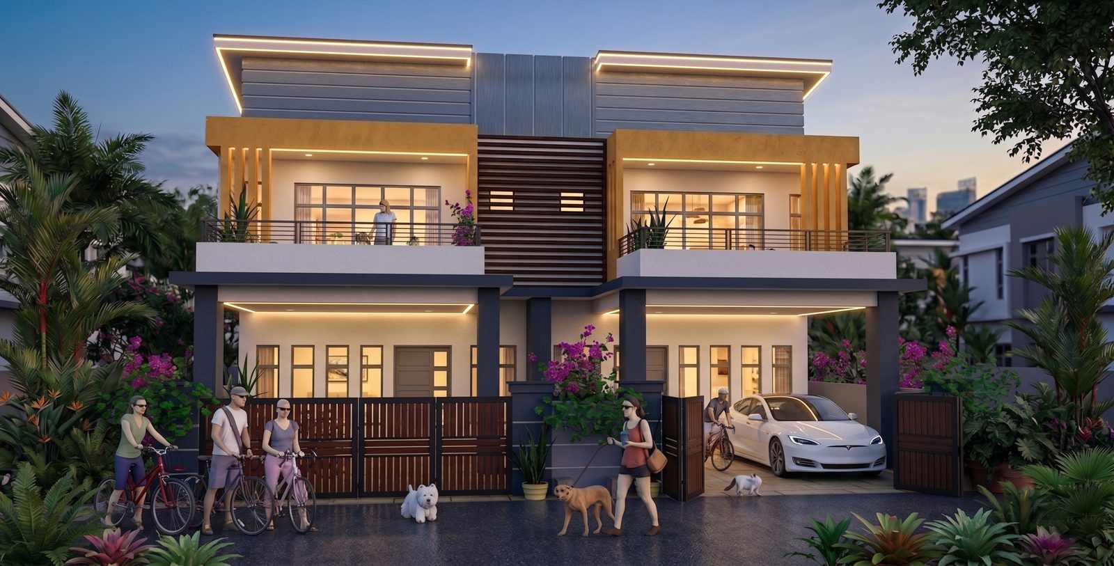 Townhouses, Johor Malaysia, render