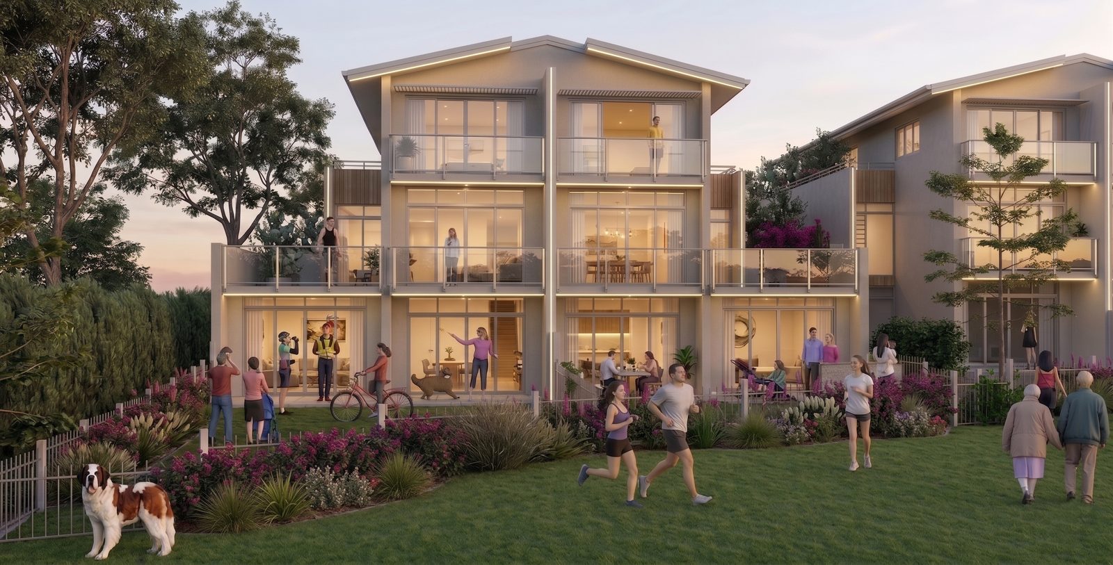 Townhouses, Cabarita NSW, render