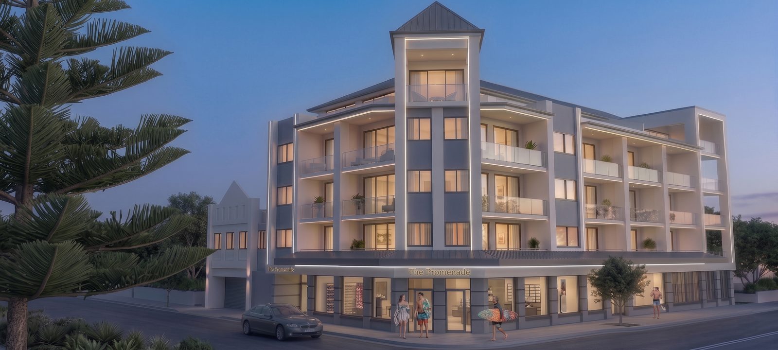 Shoptop Housing, Manly NSW, render