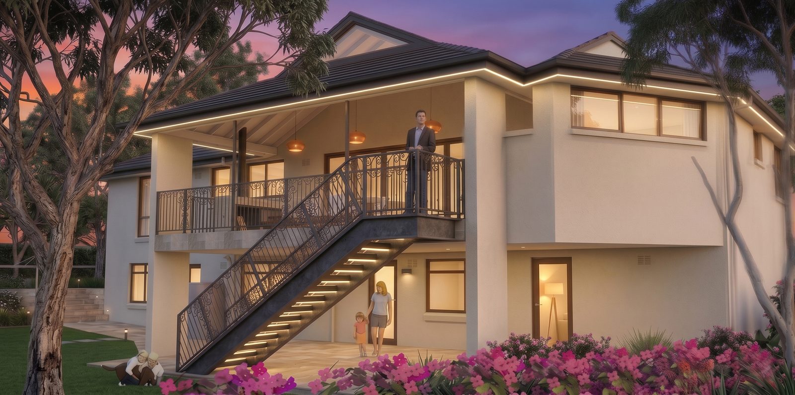 Beecroft NSW Rear balcony alterations and additions, render