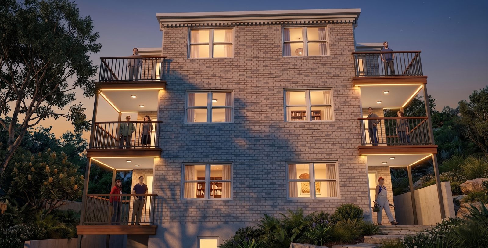 Bondi Beach NSW Apartment balcony addition, render