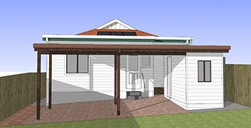 Freshwater NSW Covered deck addition, existing